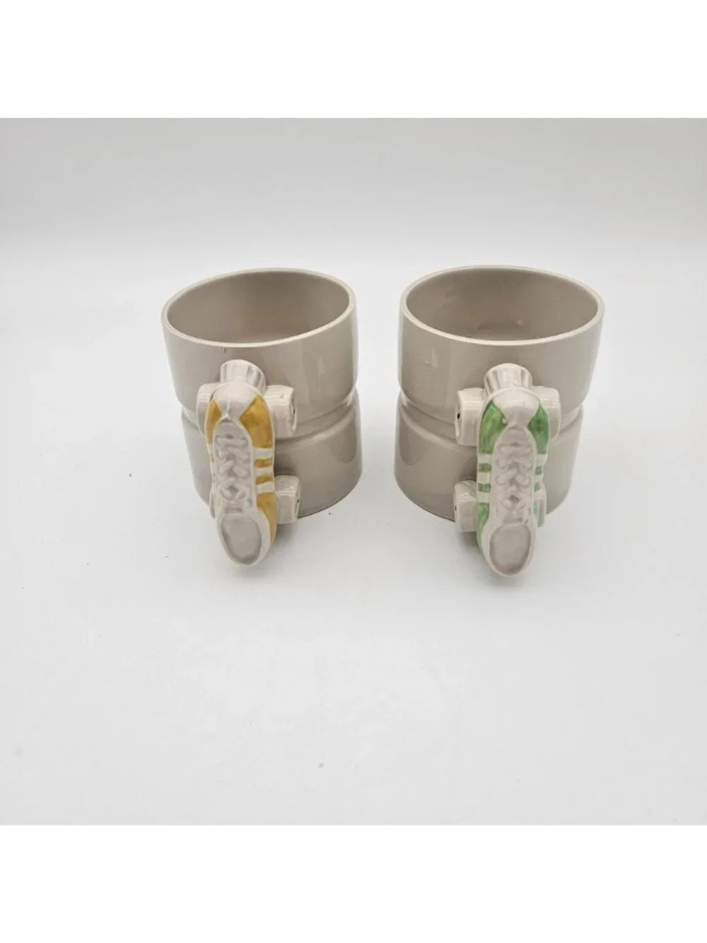 Vintage Takahashi Roller Disco Ceramic Mugs Set of 2 Roller Skates Roller Derby